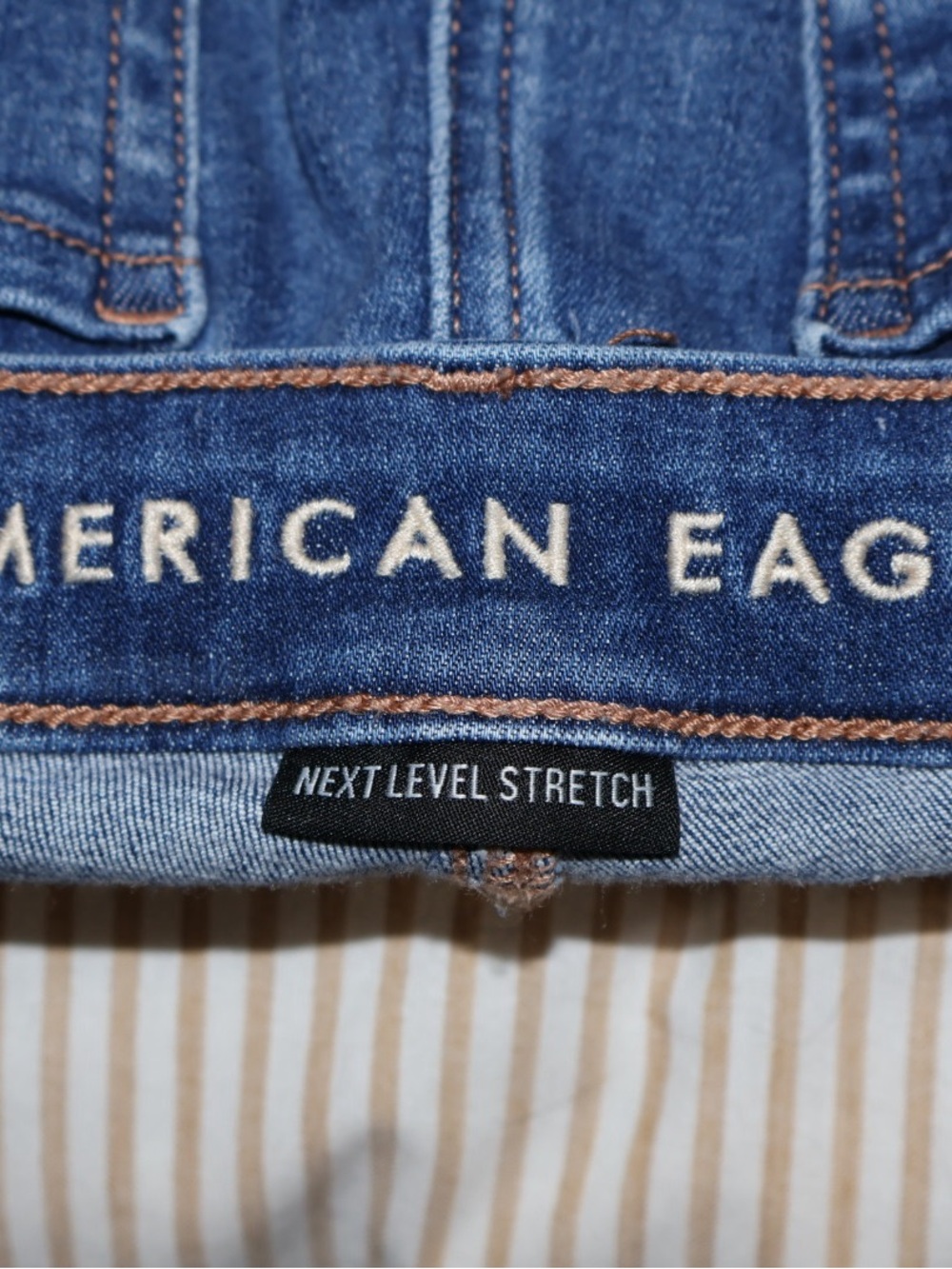 American Eagle Outfitters Distressed Blue Ripped Denim Shorts - Picture 7 of 8